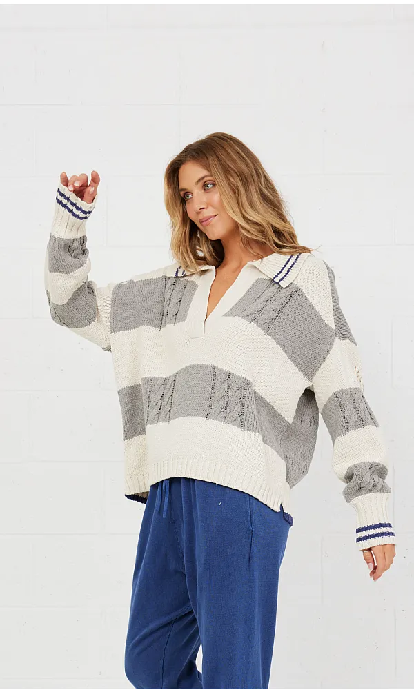 RIGBY- Stripe Cardigan