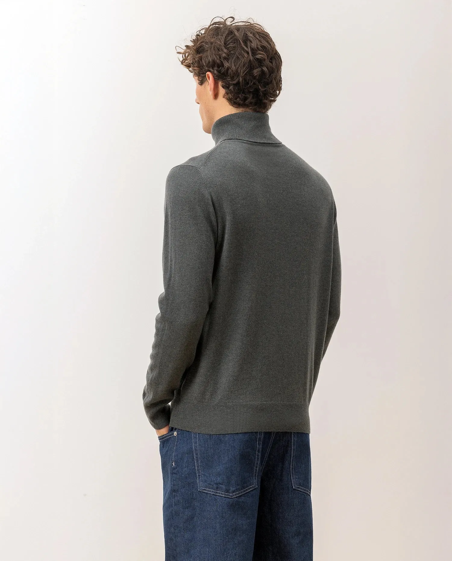 Rollkragen Pullover aus Cashmere in Grün