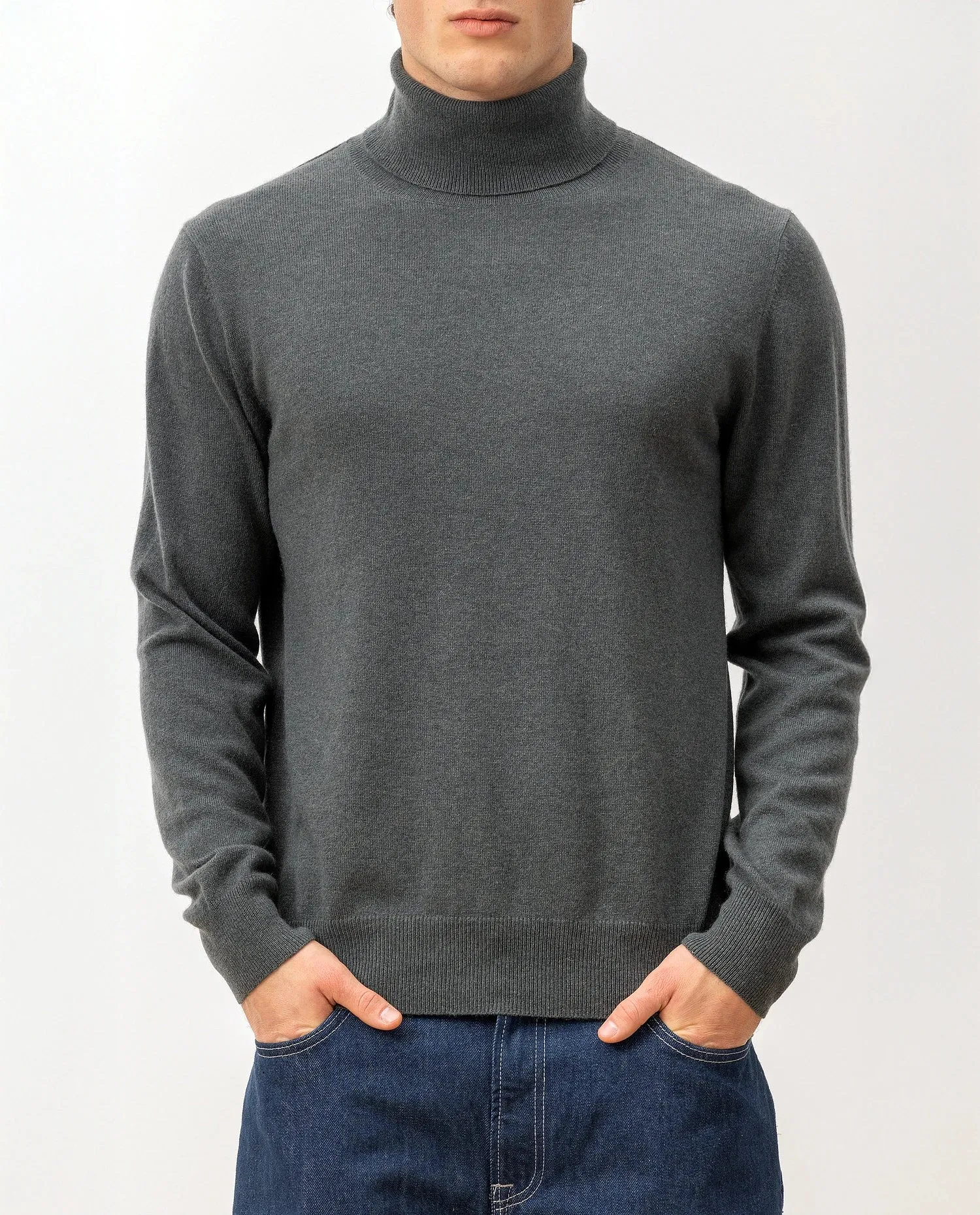 Rollkragen Pullover aus Cashmere in Grün