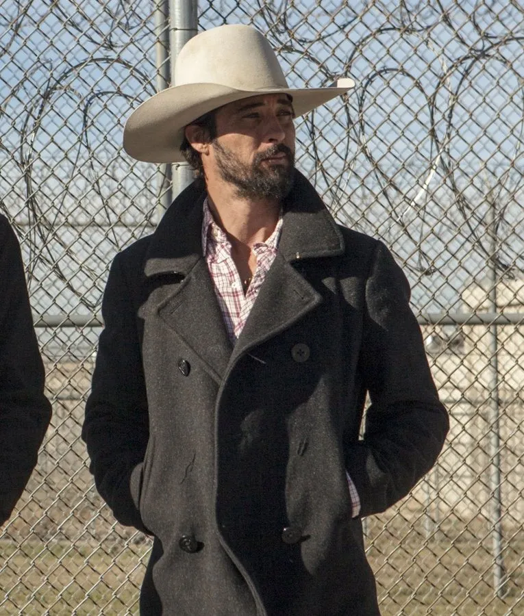 Ryan Bingham Yellowstone Grey Peacoat