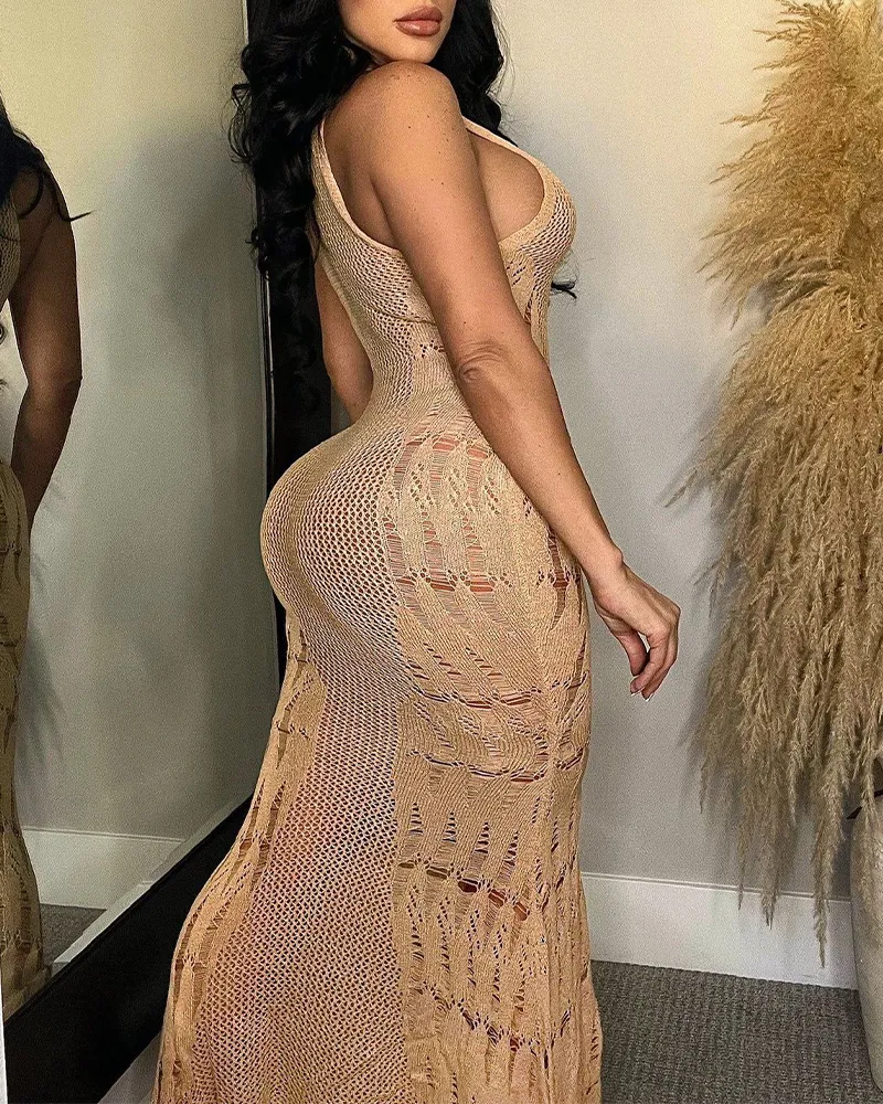 Sexy Knitted Hollow Dress