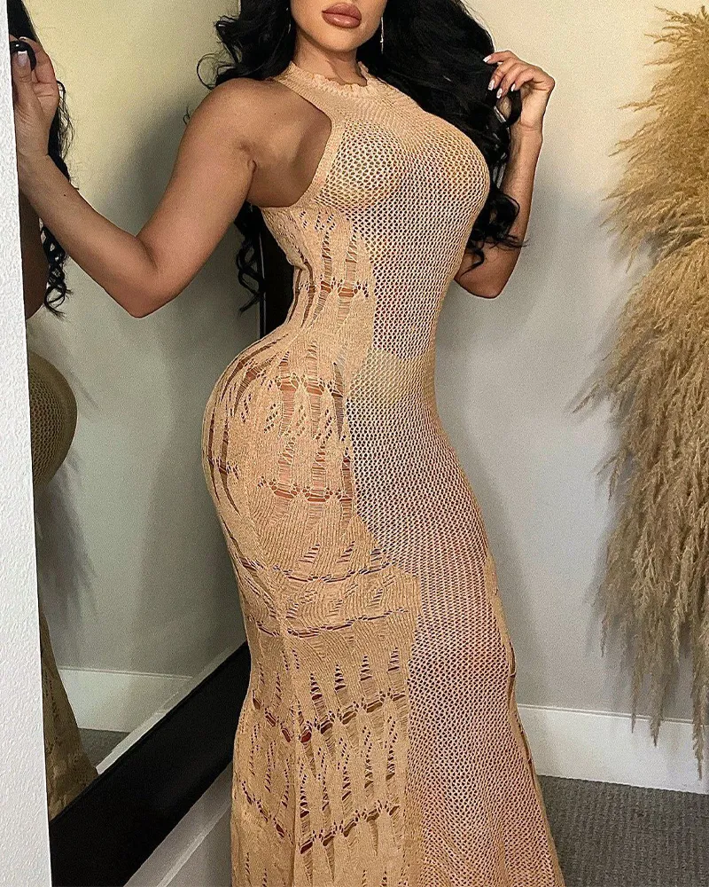 Sexy Knitted Hollow Dress