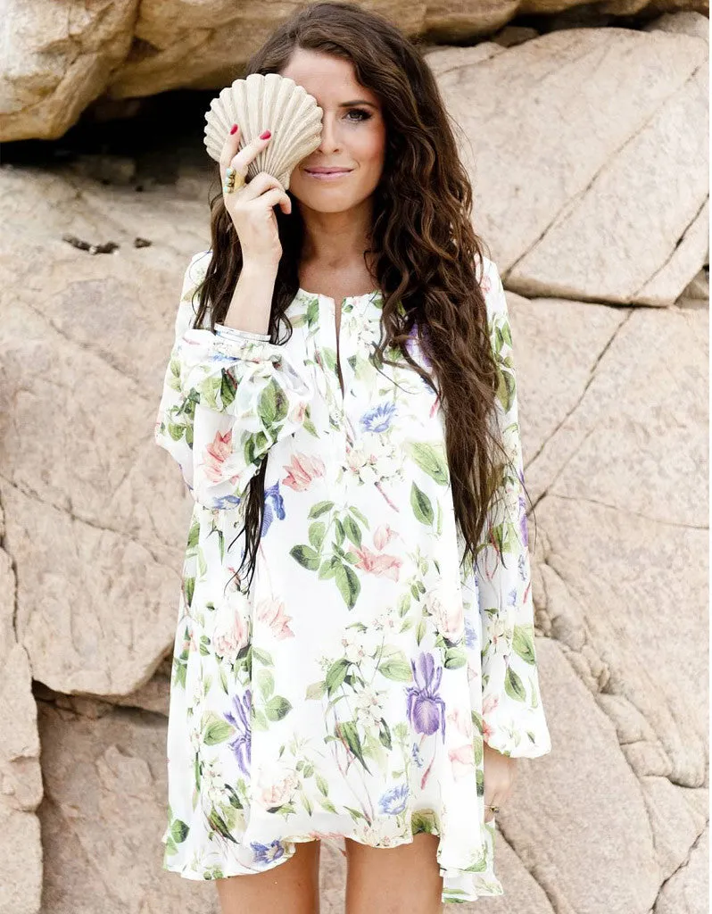 Show Me Your Mumu Jamie Tunic in Flower Press