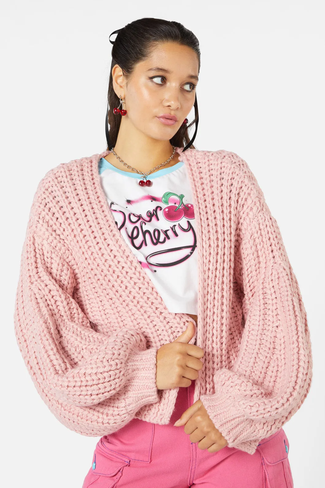 So Sweet Chunky Knit Cardigan