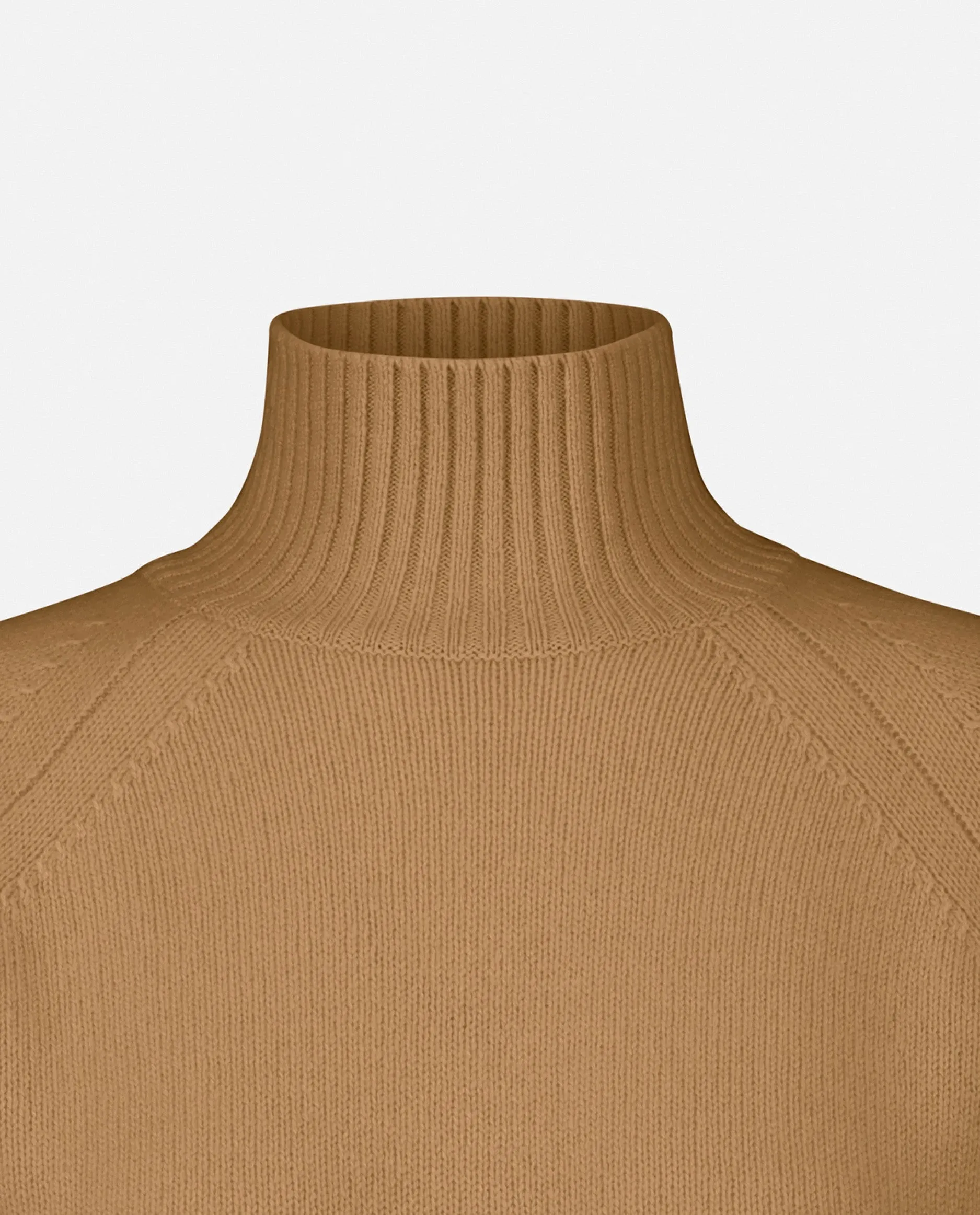 Stehkragen Pullover aus Cashmere in Beige