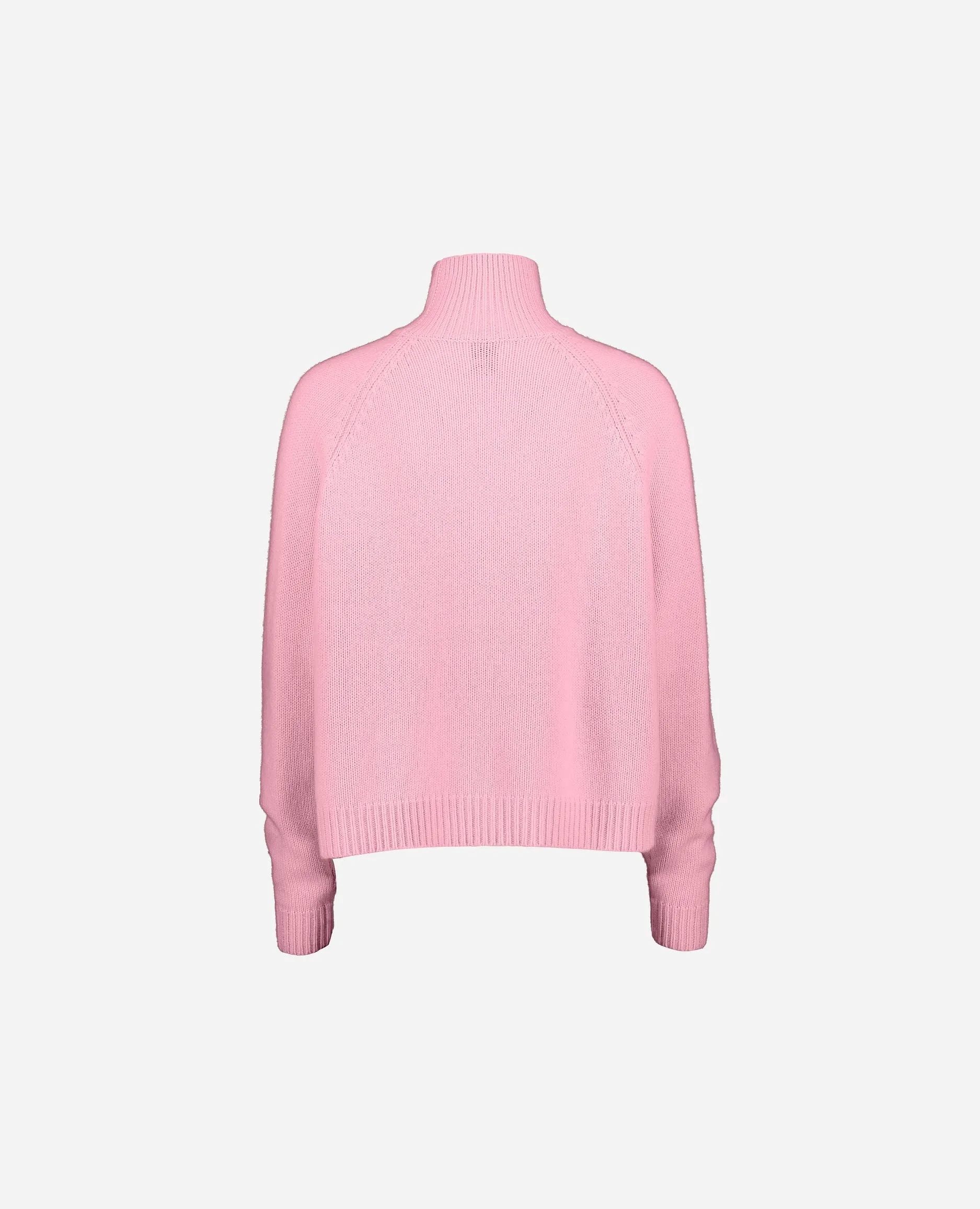 Stehkragen Pullover aus Cashmere-Mischung in Rose