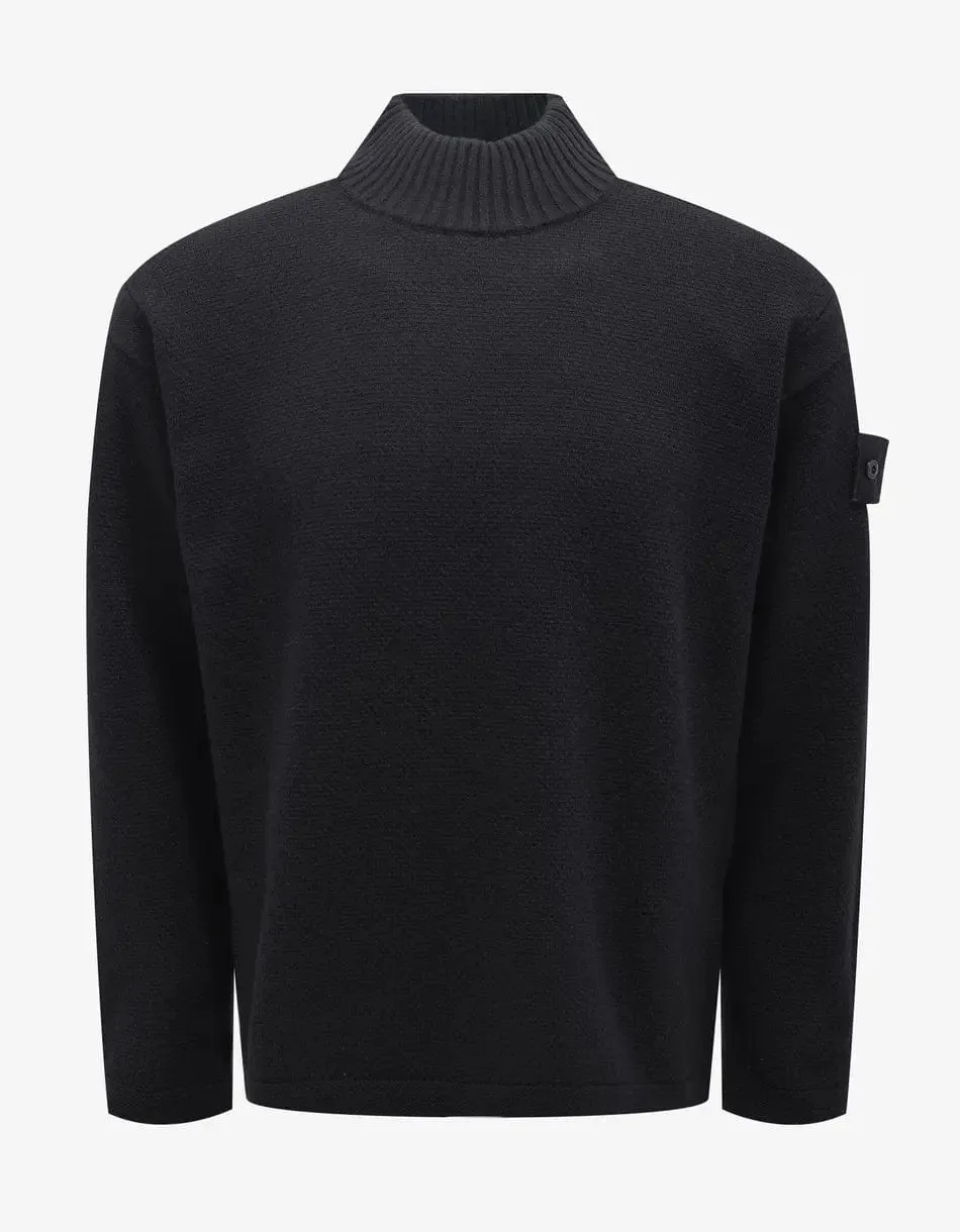 Stone Island Shadow Project Black Roll-neck Sweater