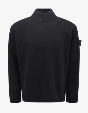 Stone Island Shadow Project Black Roll-neck Sweater