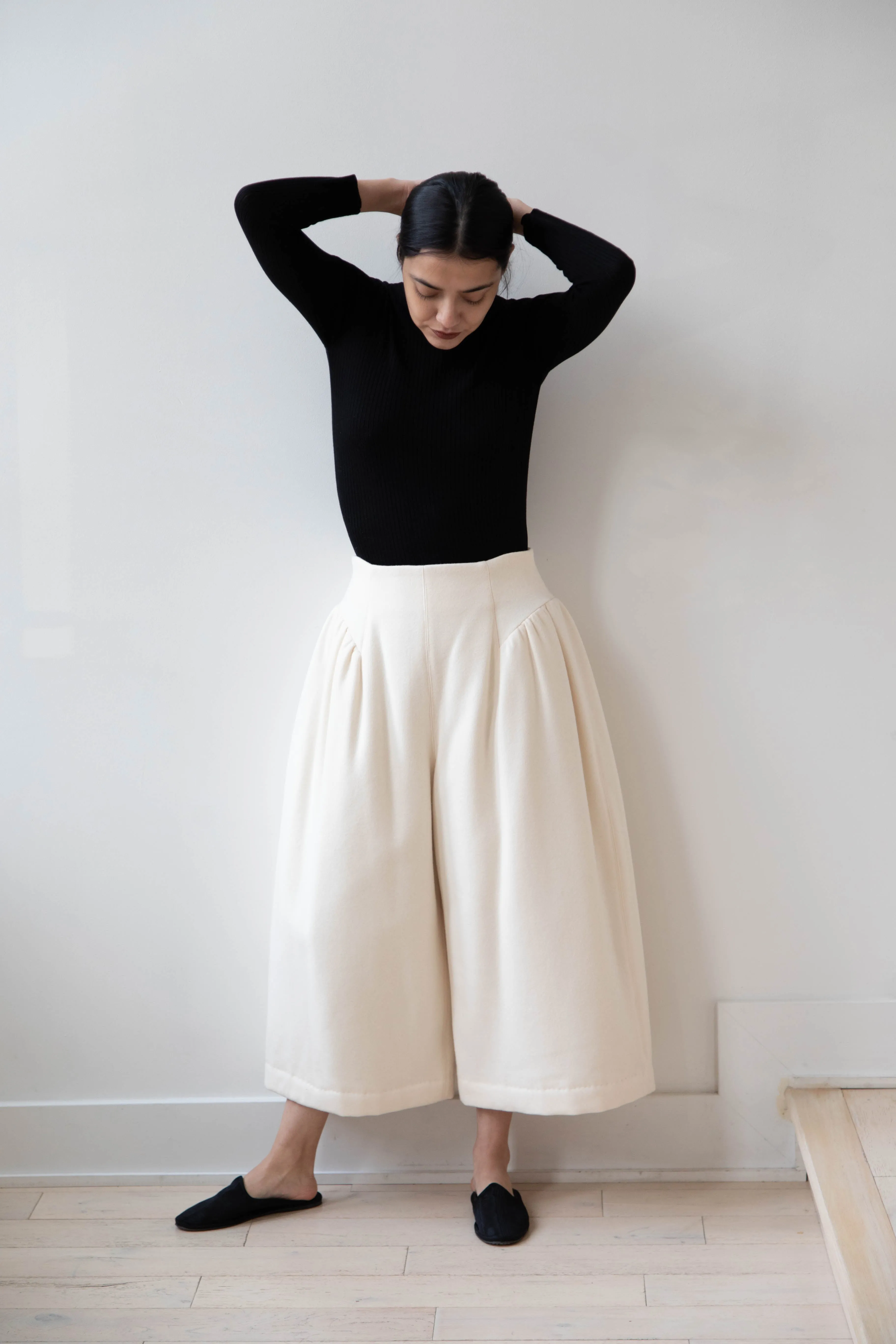 Tenne Handcrafted Modern | Wool Culottes in Ivory