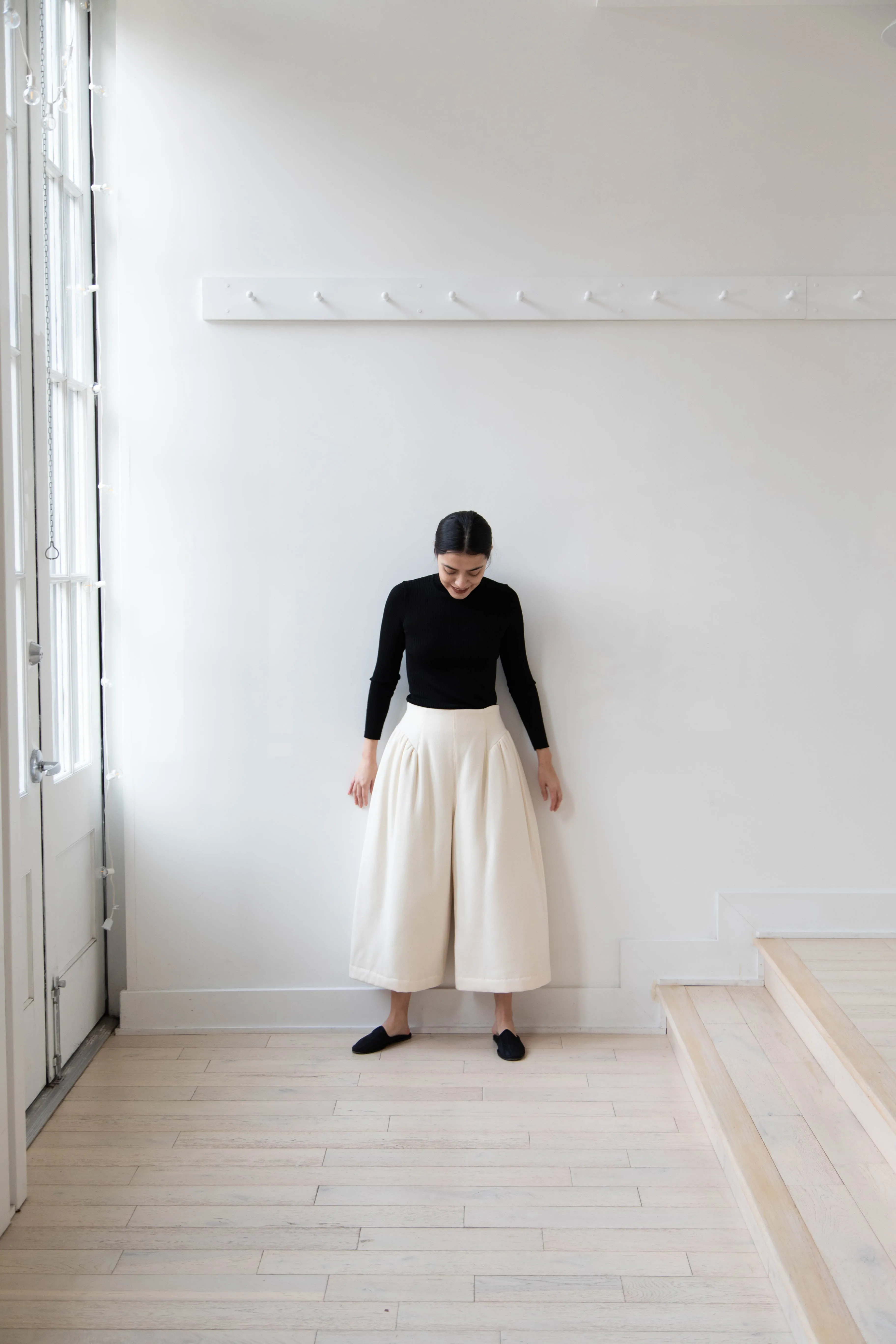 Tenne Handcrafted Modern | Wool Culottes in Ivory