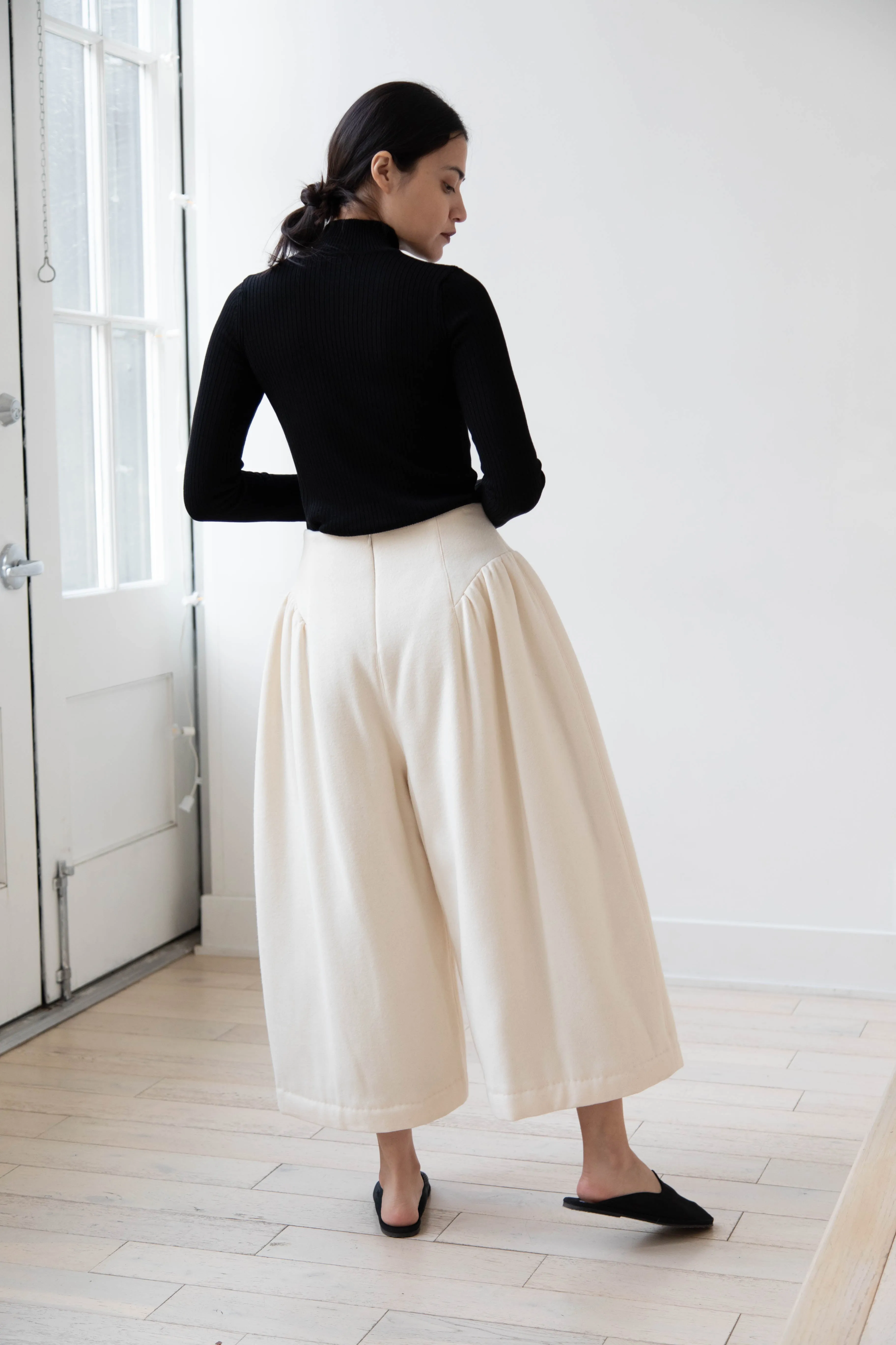 Tenne Handcrafted Modern | Wool Culottes in Ivory