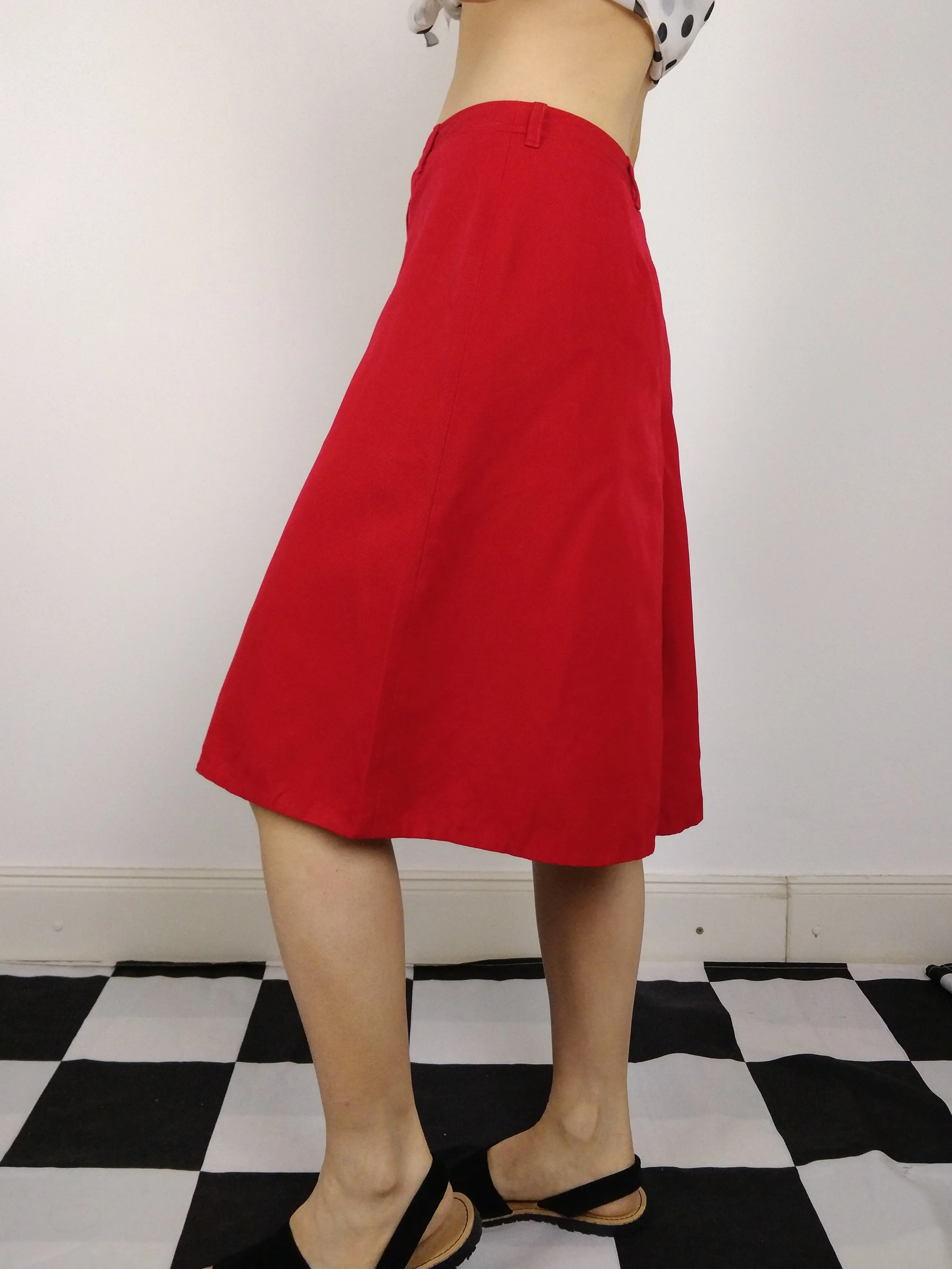 The Cacharel Culottes | Vintage designer Cacharel red wool culottes shorts skirt skort S