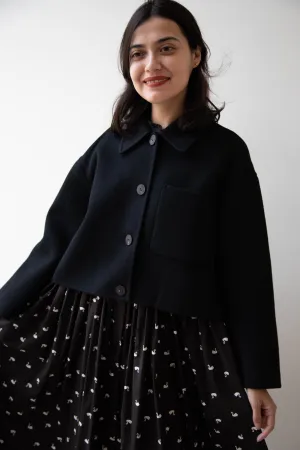 The Loom | Wool Cashmere Short Coat in Black