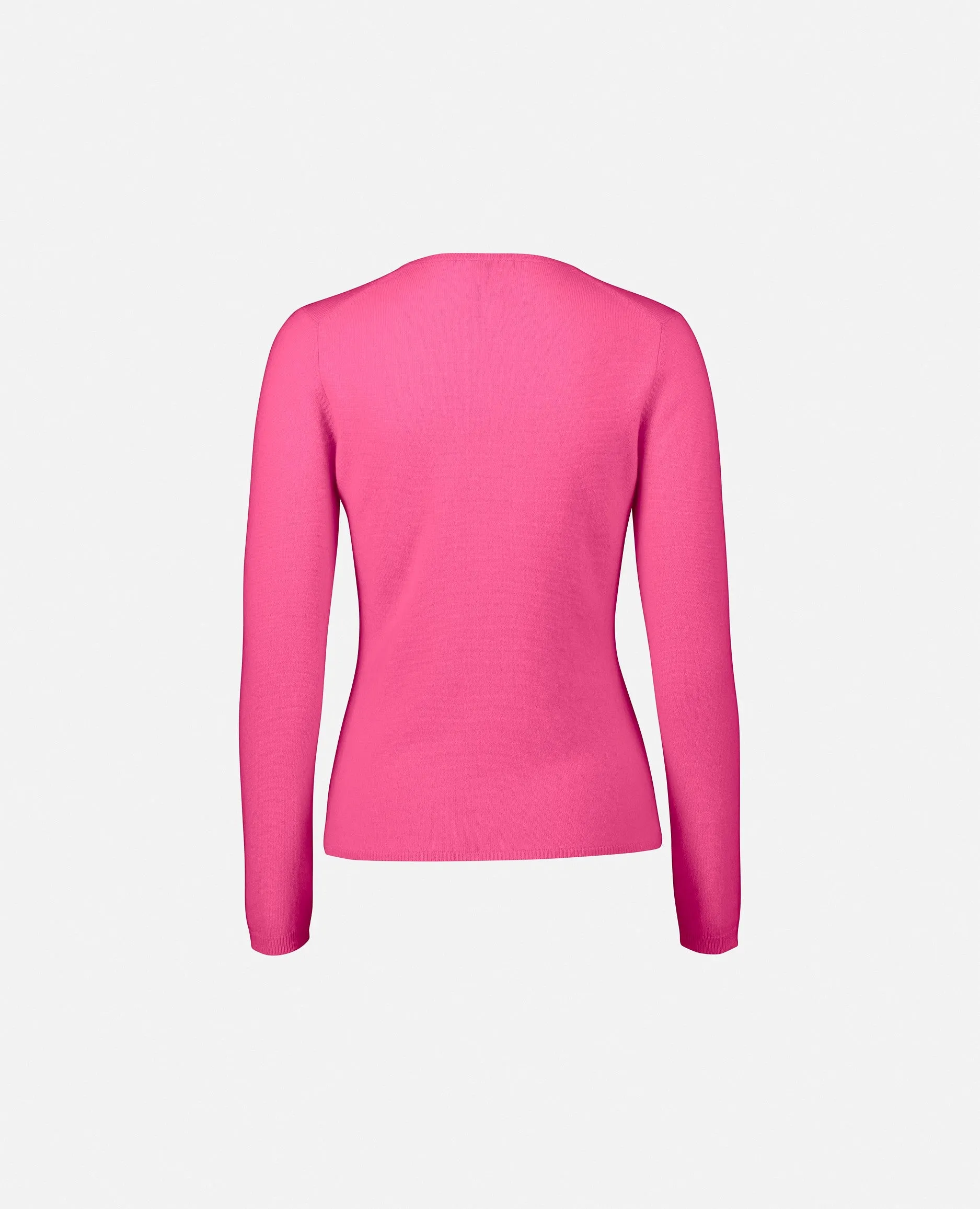 V-Pullover aus Cashmere in Rose