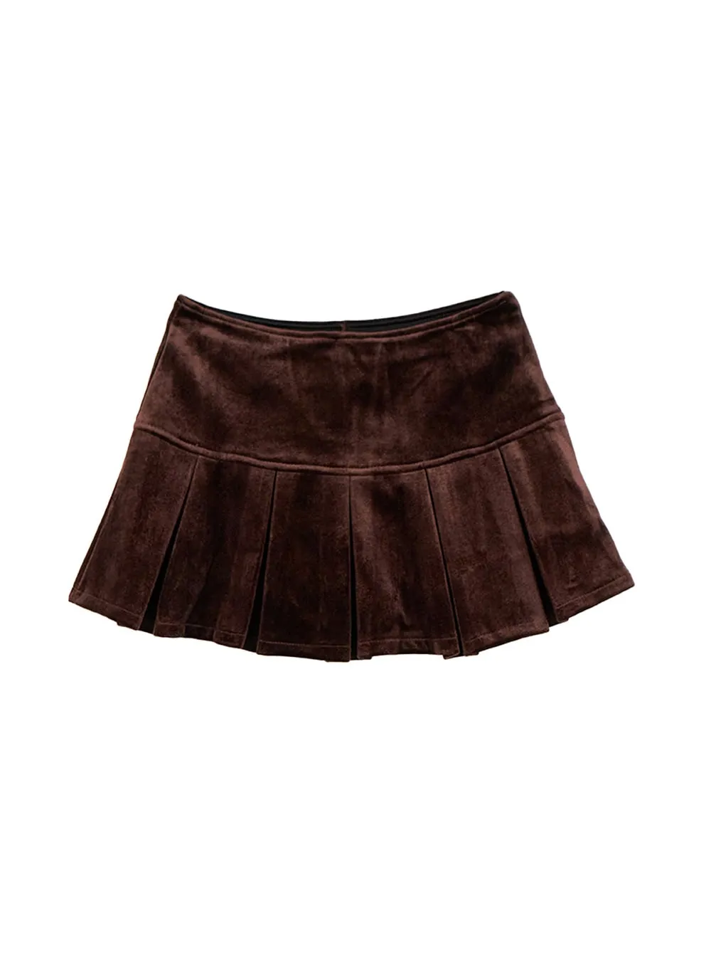 Velvet Pleated Mini Skirt CD410