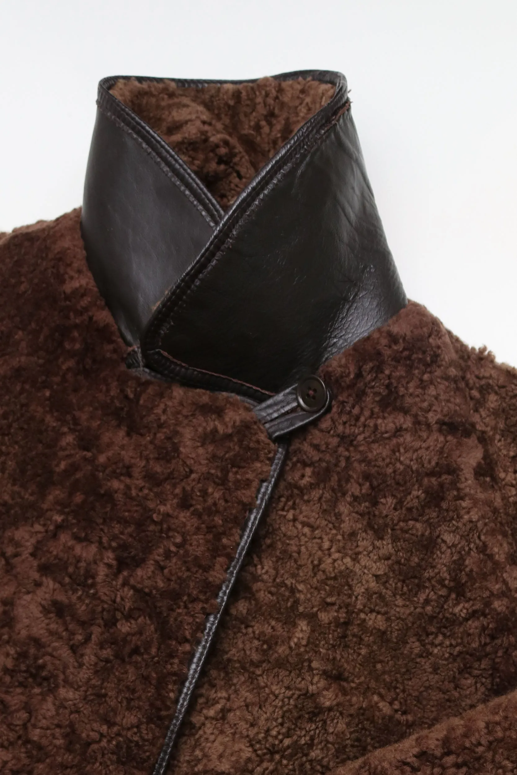 Vintage Brown Sheepskin Coat