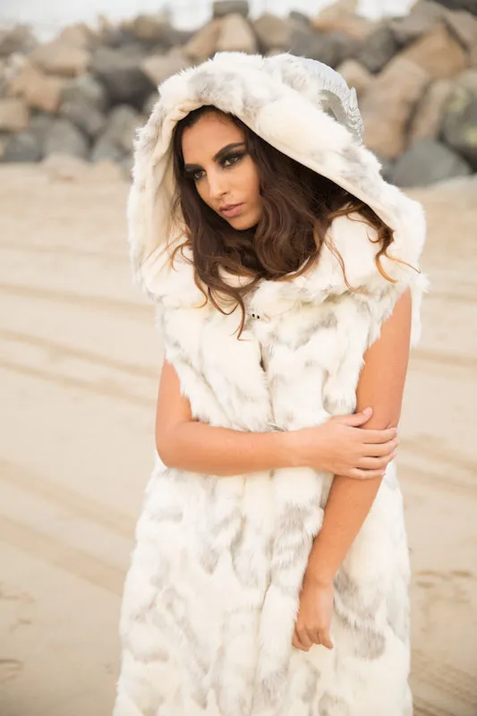 Women's Horned Cape "Himalayan Snow Goddess"