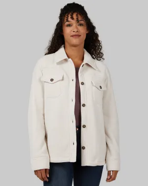 WOMEN'S VELVET SHERPA-LINED SHIRT JACKET